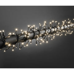 Instalatie Craciun Profesionala de Exterior IP65, 500 m, 5000 Led-uri Mari ,Liniara, Alb cald, Interconectabila, Prelungitor 6.5 m inclus, Fir Negru, Kadeny