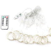 Instalatie Craciun, Tip Perdea IP44, 3m x 1m, 100 Led-uri, Multicolor, USB si telecomanda cu 8 functii, Kaveny