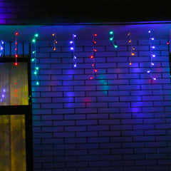 Instalatie de Craciun Kaveny® Tip Franjuri, 12 m, 300 LED-uri, Interconectabila, Multicolor