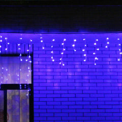 Instalatie de Craciun, Kaveny®, Tip Franjuri, 7 m, 200 LED-uri, Interconectabila, Albastru
