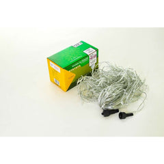 Instalatie de Craciun Kadeny® Tip Franjuri, 8 jocuri de lumini cu transformator, 10 m, 286 LED-uri , Interconectabila, Fir Transparent, Alb Rece