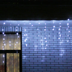 Instalatie de Craciun Kadeny® Tip Franjuri cu Flash, 6 m, 180 LED-uri, Interconectabila, Alb Rece