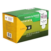 Instalatie de Craciun Kadeny® Tip Franjuri, Flash, cu transformator, 5 m, 143 LED-uri, Interconectabila, Fir Negru, Alb Rece