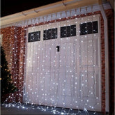 Instalatie de Craciun Kaveny® Tip Perdea, 3 x 3 m, 320 LED-uri, Interconectabila, Alb Rece