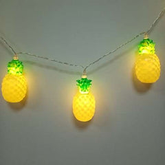 Instalatie de Craciun, Kaveny®, Tip Sir cu Baterii, 1.5 m, 10 LED-uri, Model Ananas, Galben