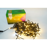 Instalatie de Craciun Kaveny® Tip Turturi, Franjuri cu Flash, Sectiune 4 m, 132 LED-uri, Interconectabila, Fir Negru, Alb Cald