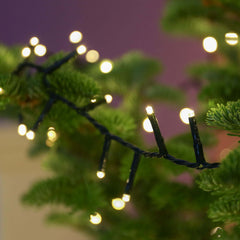 Instalatie de Craciun, Premium Kadeny®, Tip Liniara / Sirag, 50 m, 500 LED-uri Mari, Alb Cald