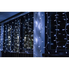 Instalatie de Craciun, Premium Kadeny®, Tip Perdea cu Flash, 8 m x 1 m, 360 LED-uri, Alb Rece, Interconectabila
