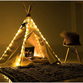 Instalatie luminoasa de Craciun tip furtun luminos, 300 LED-uri, 32 metri lungime, 8 programe, 2 metri prelungitor, sarma din cupru, incarcare solara, alb cald, Kaveny