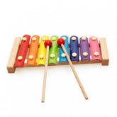 Instrument Muzical Xilofon Kaveny, din Lemn, 8 Note Muzicale, 2 Bete de Percutie, 4-6 Ani, Multicolor