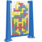 Joc de inteligenta Tetris puzzle tangram Kaveny, 70 de piese multicolore, 3D, montessori, interactiv, din plastic, zar inclus, sac depozitare piese, varsta peste 6 ani, 23 x 19.8 x 5 cm, cadru albastru