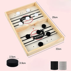 Joc Fooseball Interactiv, Kaveny, Tip Hockey pe Gheata, din Lemn, 10 Piese de Joc, +4 Ani, 35 x 22 cm, Multicolor