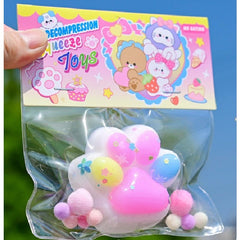 Jucarie Antistres Squishy, Kaveny, cu Revenire Lenta, Labuta de Pisica Pufoasa, 7.5 cm, Ambalaj Transparent, Model 27056, Multicolor