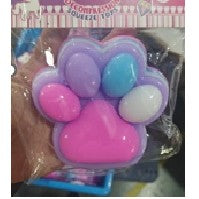 Jucarie Antistres Squishy, Kaveny, cu Revenire Lenta, Labuta de Pisica Pufoasa, 8.5 x 7.5 cm, Ambalaj Transparent, Multicolor Roz