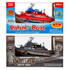 Barca de salvare MegaCreative 429723, 32cm, cu sunete si lumini, necesita baterii 2xAA, diverse modele, plastic, 3+ ani