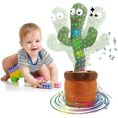 Jucarie Cactus Dansator Kaveny, Canta, Danseaza, Imita, Distractiv, Verde, 37cm