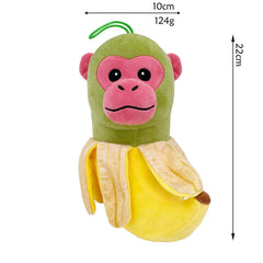 Jucarie Moale de Plus Italian Brainrot, Kaveny, cu Agatatoare, Model Maimuta Banana Chimpanzini Bananini, Jucarie Moale pentru Copii, 22 x 10 cm, Verde Galben