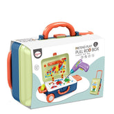 JUCARIE EDUCATIVA PENTRU COPII, Kaveny, SET 207 PIESE, 6 IN 1, VALIZA CU BORMASINA, VERDE