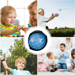 Jucarie Interactiva, Kaveny, Minge Saltareata Crystal Ball, cu Banda Elastica, 6 cm, +7 Ani, din Plastic, Albastru