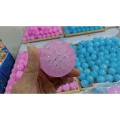 Jucarie Interactiva, Kaveny, Minge Saltareata Crystal Ball, cu Banda Elastica, 6 cm, +7 Ani, din Plastic, Roz
