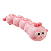 Jucarie mecanica pentru copii Kaveny, omida haioasa, material ABS, cu cheita, distractiva, se taraste, se misca, 15 x 4 cm, roz