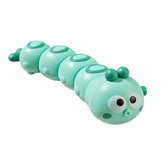 Jucarie mecanica pentru copii Kaveny, omida haioasa, cu cheita, distractiva, se taraste, se misca, 15 x 4 cm, verde