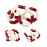 Jucarie senzoriala antistres, Fidget Twist cu miscari infinite de decompresie, Alb/Rosu