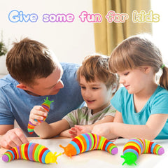 Jucarie Senzoriala Antistres, Kaveny, Fidget Toys, Omida Curcubeu, 18.6 cm, Functie de Luminat, +3 Ani, Multicolor