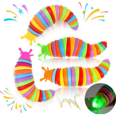 Jucarie Senzoriala Antistres, Kaveny, Fidget Toys, Omida Curcubeu, 18.6 cm, Functie de Luminat, +3 Ani, Multicolor