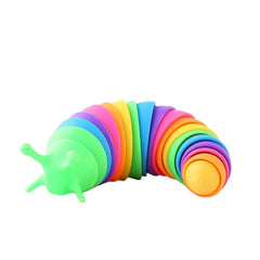 Jucarie Senzoriala Antistres, Kaveny, Fidget Toys, Omida Curcubeu, 18.6 cm, Functie de Luminat, +3 Ani, Multicolor