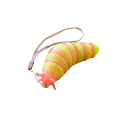 Jucarie Senzoriala Antistres, Kaveny, Fidget Toys, Omida Tip Breloc, 11 cm, +3 Ani, Roz/Verde