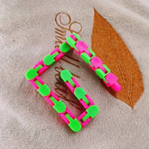 Jucarie Senzoriala Antistres, Kaveny, Fidget Toys, Puzzle de Imbinat Tip Sarpe, 24 Piese, +3 Ani, Verde/Mov