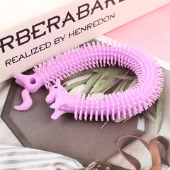 Jucarie senzoriala elastica Kaveny, Fidget Noodle, Antistres, Culori Random