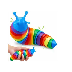 Jucarie Senzoriala pentru Copii, Kaveny, Model Melc, cu Articulatii, 19 cm, Multicolor