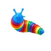 Jucarie Senzoriala pentru Copii, Kaveny, Model Melc, cu Articulatii, 19 cm, Multicolor