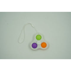 Jucarie senzoriala spinner Kaveny- Fidget Toy, Simple Dimple, 7 cm, Alb/Multicolor