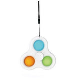 Jucarie senzoriala spinner Kaveny- Fidget Toy, Simple Dimple, 7 cm, Alb/Multicolor
