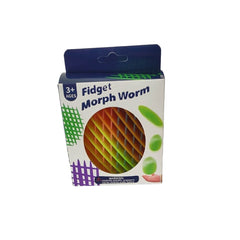 Jucarie Worm Fidget de Decompresie, Kaveny, Anti Stres, Dimensiune Compacta 10 cm, Dimensiune Extinsa 24.5 cm, Multicolor