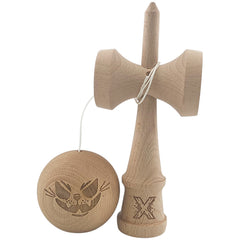 Kendama X Originala, Profesionala, Kaveny, din Lemn, 18 cm, Special, Crazy Cat, Lemn