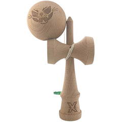 Kendama X Originala, Profesionala, Kaveny, din Lemn, 18 cm, Special, Crazy Cat, Lemn