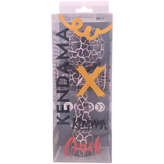 Kendama X Originala, Profesionala, Kaveny, Kendama Cracked, din Lemn – 18 cm, Crack Mov/Alb