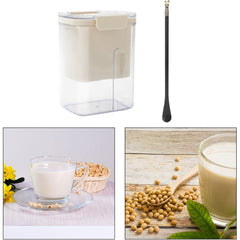 Kit Presa Pentru Branza, Kadeny, Filtru de Iaurt, Strecuratoare de Iaurt Grecesc, Filtru de lapte, 18x9.7x13 cm, Lingura Verde 20x1.6 cm, Alb