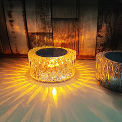 Lampa LED RGB 16, Kaveny, 3 Nivele de Intensitate, Incarcare USB, 3W, Cristal Acrilic, 6x12 cm, Telecomanda, Transparent