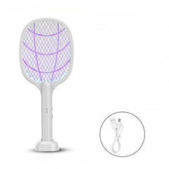 Lampa Electrica Impotriva Tantarilor, Kadeny, 42.5 x 18 x 7.5 cm, Reincarcabila cu Cablu USB Inclus, Plasa din Aluminum, Alb