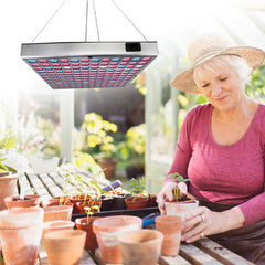 Lampa LED 15W Kaveny, pentru cresterea plantelor in interior, material ABS, cu agatatoare, 25 x 25 cm, multicolor