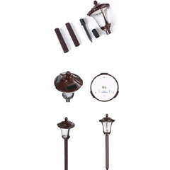 Lampa solara cu prindere in pamant, Kaveny, inaltime 65 cm, Alb Rece