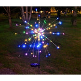 Lampa Solara, Kadeny, Decor Gradina, Model Fireworks/Artificii, din Sarma de Cupru, 120 LED-uri, 55W, 90 cm, Multicolor