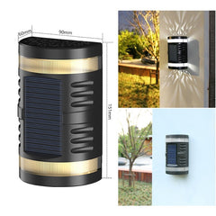 Lampa solara LED decorativa cu lumina bidirectionala Kaveny, IP65, 1.2V, 600mah, 15.1 x 9 x 6 cm, material ABS, alb rece