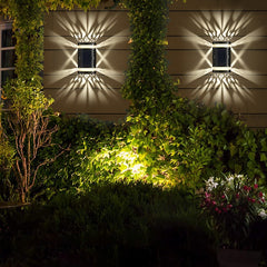 Lampa solara LED decorativa cu lumina bidirectionala Kaveny, IP65, 1.2V, 600mah, 15.1 x 9 x 6 cm, material ABS, alb rece