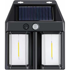Lampa Solara LED Decorativa de Perete, Kaveny, pentru Exterior, Suspendata, 800mAh, 15x13x6 cm, Neagra